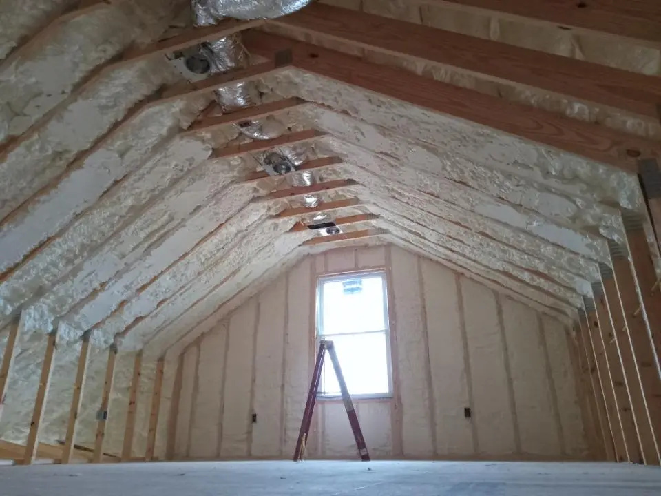 Spray foam roofing application for Crawl Space Insulation project in Buda